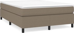 vidaXL Κρεβάτι Boxspring με Στρώμα Taupe 140x200 εκ. Υφασμάτινο
