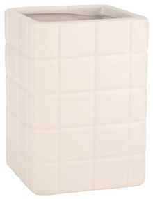 ESTIA ΠΟΤΗΡΑΚΙ ΜΠΑΝΙΟΥ TILES ΚΕΡΑΜΙΚΟ 7.5x7.5x11cm ΛΕΥΚΟ