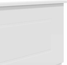 vidaXL Κεφαλάρι Λευκό 120 cm Επεξεργασμένο ξύλο