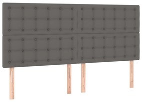 Κεφαλάρι Κρεβατιού LED Γκρι 160x5x118/128 εκ 3122524