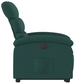 Πολυθρόνα Ηλεκ. Ανακλ. Ανύψωση Σκ. Πράσινο Υφασμάτινη - Πράσινο