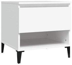 vidaXL Βοηθητικά Τραπέζια 2 τεμ. Λευκά 50x46x50 εκ. Επεξεργασμένο Ξύλο