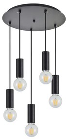 SE21-BL-4-5BL ADEPT TUBE Black Pendant+ HOMELIGHTING 77-8481