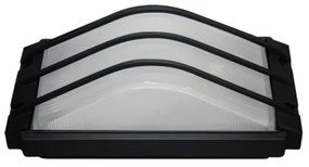 Απλίκα Φωτιστικό Τοίχου Καμπυλωτό Max60W E27 IP54 Γκρι HI5261BMS ACA-HI5261BMS-Μαύρο HI5261BMS