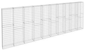 vidaXL Συρματοκιβώτιο Τοίχος 600x30x200 εκ. Γαλβαν.Χάλυβας + Καλύμματα