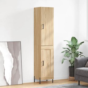 vidaXL Μπουφές Sonoma δρυς 34,5 x 34 x 180 εκ. από Επεξεργασμένο Ξύλο