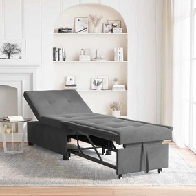 vidaXL Κρεβάτι καναπές Σκούρο Γκρι 67 x 194 x 82 εκ