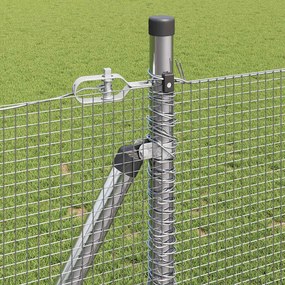 VidaXL Συρματόπλεγμα με Σκυρόδεμα 10 x 1 m Γαλβανισμένος Χάλυβας Ασημί