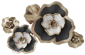 Διακοσμητικό Τοίχου Rosalia 345-000017 90x58x7,5cm Gold-Black Inart Μέταλλο