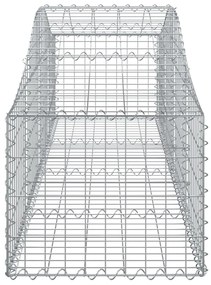 vidaXL Συρματοκιβώτια Τοξωτά 9 τεμ. 200x50x40/60 εκ. Γαλβαν. Ατσάλι