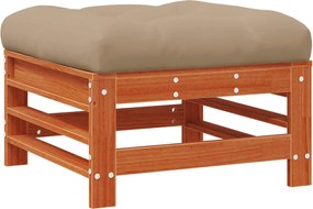 vidaXL Σετ Ξαπλώστρας Κήπου 5 pcs Κερωμένο Καφέ Στερεό πεύκο