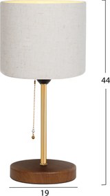 ΦΩΤΙΣΤΙΚΟ ΕΠΙΤΡΑΠΕΖΙΟ HM7597.01 ΧΡΥΣΟ - ΕΚΡΟΥ Φ19x44 εκ.