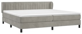 ΚΡΕΒΑΤΙ BOXSPRING ΜΕ ΣΤΡΩΜΑ ΑΝΟΙΧΤΟ ΓΚΡΙ 200X200 ΕΚ. ΒΕΛΟΥΔΙΝΟ 3127631