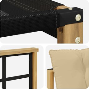 vidaXL Σειρά Καναπέ Εξωτερικού με μαξιλάρι 5 pcs Λευκό και Μπεζ