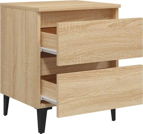 vidaXL Κομοδίνο Sonoma Δρυς 40 x 35 x 50 εκ. από Επεξ. Ξύλο