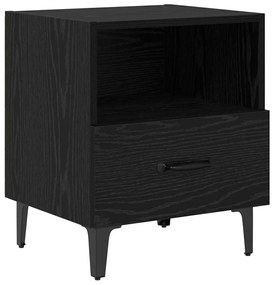 vidaXL Κομοδίνο 2 pcs Μαύρη δρυς 40 x 35 x 47.5 εκ Επεξεργασμένο ξύλο