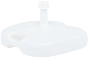 vidaXL Βάση Ομπρέλας Λευκή 16 Λίτρα Πλαστική για Άμμο / Νερό