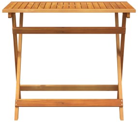 vidaXL Πτυσσόμενο Τραπέζι Κήπου Ορθογώνιο 100x55x75 εκ. Μασίφ Ξύλου Ακακίας