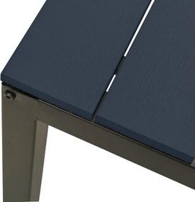 vidaXL Παγκάκι Κήπου 110 εκ. Μαύρο από Ατσάλι / WPC