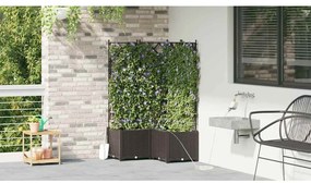 vidaXL Ζαρντινιέρες κήπου Καφέ 80 x 80 x 142 cm Ατσάλι
