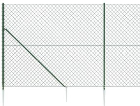 vidaXL Συρματόπλεγμα Περίφραξης Πράσινο 2,2 x 25 μ. με Καρφωτές Βάσεις