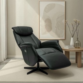Bonanza Electric Recliner Black Full Leather
