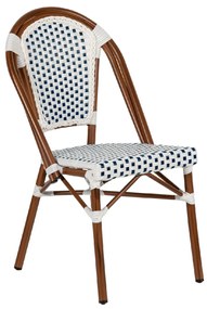 ΚΑΡΕΚΛΑ ΚΗΠΟΥ ARTELIBRE MUTARAZI ΛΕΥΚΟ/ΜΠΛΕ ΑΛΟΥΜΙΝΙΟ/RATTAN 50X57X85CM