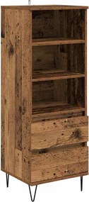 vidaXL Highboard Παλιό Ξύλο 40 x 36 x 110 εκ. Επεξεργασμένο ξύλο