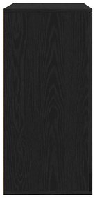 vidaXL Πλαϊνό γραφείο Μαύρη δρυς 79 x 38 x 80 εκ. Επεξεργασμένο ξύλο
