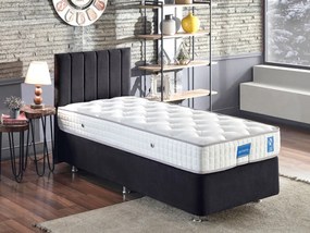 Single Bed Base &amp; Headboard Ela Single - Black (90 x 190) Black