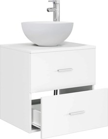 vidaXL Επιτοίχια Λεκάνη Έπιπλο Λευκό 49,5 x 41 x 64,5 εκ