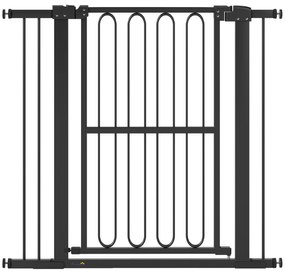 PawHut Πύλη ασφαλείας για σκύλους, 76-104 cm Πύλη φραγής χωρίς βίδωμα, Πύλη ασφαλείας σκάλας