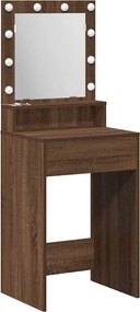 vidaXL Τραπέζι περιποίησης Καφέ δρυς 50 x 41 x 135 εκ