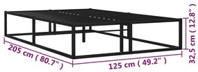 ΠΛΑΙΣΙΟ ΚΡΕΒΑΤΙΟΥ ΜΑΥΡΟ 120 X 200 ΕΚ. ΜΕΤΑΛΛΙΚΟ 324787