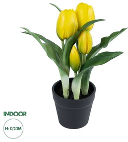 Artificial Garden YELLOW TULIP 21093 Διακοσμητικό Φυτό Κίτρινη Τουλίπα Υ23cm