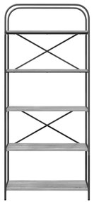 vidaXL Ράφι Βιβλίων Γκρι sonoma 80 x 30 x 183 εκ Επεξεργασμένο ξύλο