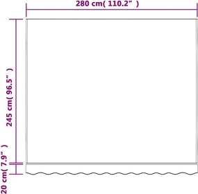 vidaXL Ανταλλακτικό Ύφασμα Τέντας Πολύχρωμο 280x245 εκ. Πολυεστέρας