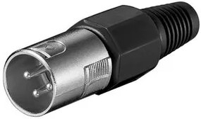 POWERTECH βύσμα μικρόφωνου XLR CAB-V034, 3 Pin, μαύρο