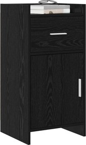 vidaXL Πλαϊνό γραφείο Μαύρη Δρυς 40 x 36 x 80 εκ Επεξεργασμένο Ξύλο