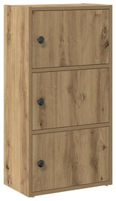 Βιβλιοθήκη Αρτισιανή Δρυς 40x24x77 εκ. Επεξ. Ξύλο - Καφέ