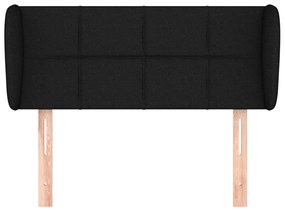 Κεφαλάρι με Πτερύγια Μαύρο 103x23x78/88 εκ. Υφασμάτινο 3117136