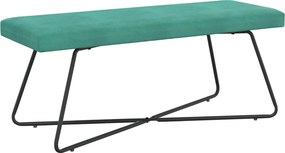 vidaXL παγκάκι Τιρκουάζ 110 x 40 x 45 cm Βελούδο