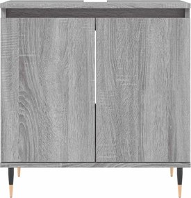 vidaXL Ντουλάπι Μπάνιου Γκρι Sonoma 58 x 33 x 60 εκ. από Επεξεργ. Ξύλο