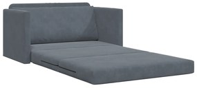 vidaXL Καναπές Κρεβάτι 2 σε 1 Σκούρο Γκρι 124x204x61 cm Βελούδο