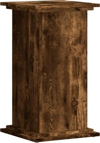 vidaXL Βάσεις Φυτών Καπνιστή Δρυς 33x33x60 εκ Επεξεργασμένο Ξύλο
