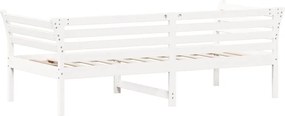 vidaXL Κρεβάτι ημέρας χωρίς στρώμα Λευκό 100x200 cm Στερεό ξύλο πεύκο