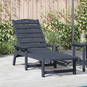 vidaXL Ξαπλώστρα με μαξιλάρι Ναυτικό μπλε 73.5 x 92 x 90εκ Πλαστικό