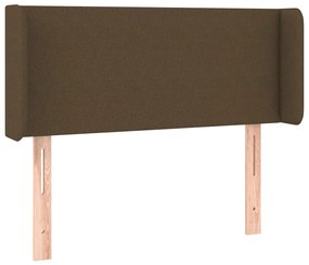 vidaXL Κεφαλάρι με Πτερύγια Σκούρο Καφέ 83x16x78/88 εκ. Υφασμάτινο