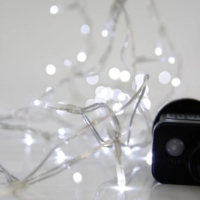 Χριστουγεννιάτικα Λαμπάκια 100 Led Σε Σειρά 7.9μ Ψυχρό Λευκό Με 8 Προγράμματα Eurolamp 600-11560