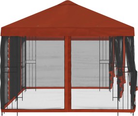 vidaXL Κιόσκι με Πλαϊνές Τοίχους 6 x 3 m Τερακότα